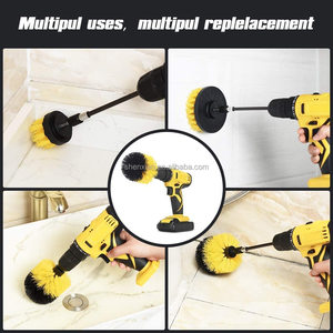 Lot de 6 brosses de nettoyage pour <span class=keywords><strong>perceuse</strong></span>, tampons de polissage et accessoires de nettoyage pour carrelage de salle de bain, jantes de voiture, nettoyage intensif - Product Image 5