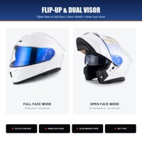 Casque de moto modulaire certifié DOT avec double visière et visière solaire intérieure, logo personnalisé, vente en gros d'usine OEM