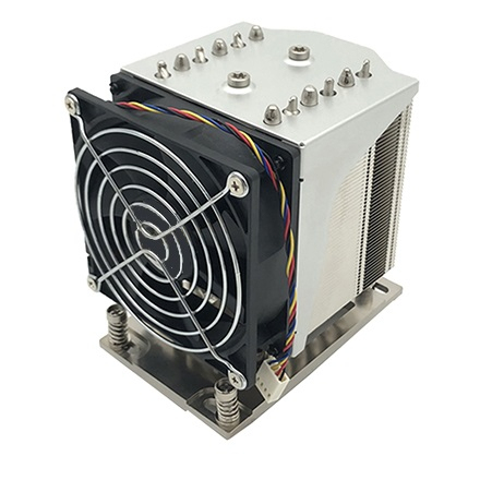 4U Server CPU Cooler with 4pin Pwm Fan Copper Base and 6pcs Copper Heatpipes for AMD Sp3 EPYC 7742 LGA 4094 CPU Air Cooling