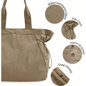 Nouveauté 2026 : Sac fourre-tout imperméable en nylon pour femme, idéal pour le yoga et les trajets quotidiens, sac à main et sac à bandoulière - Product Image 2