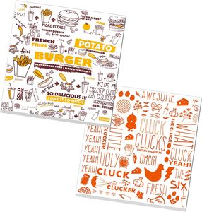 Factory Custom <b>Printed</b> Logo Food Grade Oil-proof <b>Paper</b> Hamburger Packaging Grease Proof Wax Sandwich Burger Wrapping <b>Paper</b> - Product Image 1