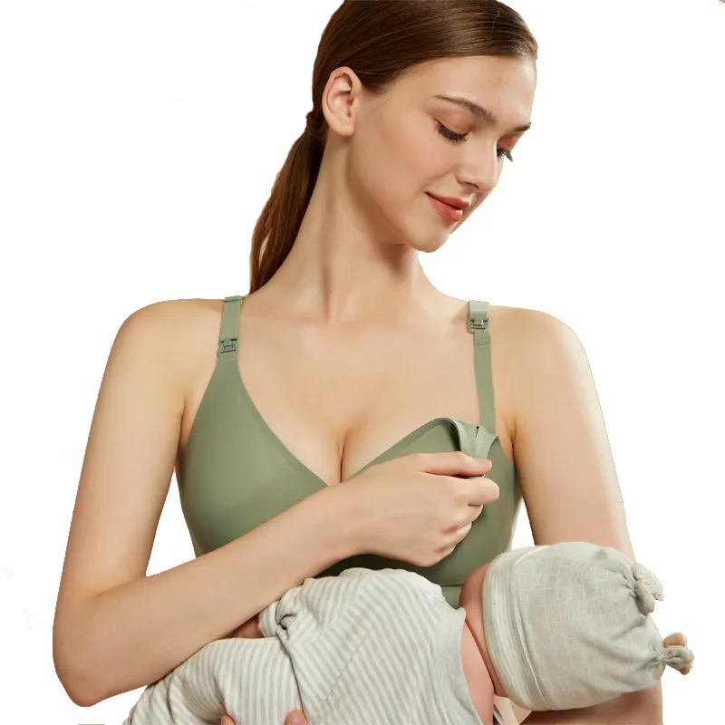 Sutiã esportivo de enfermagem sem costura sutiã de maternidade respirável para mulheres grávidas sutiã de amamentação