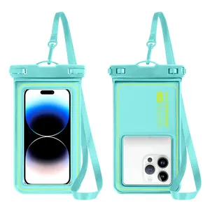 Beach Floating Waterproof Mobile Phone Dry Pouch IPX8 Waterproof Cell Phone Bag With Adjustable Strap