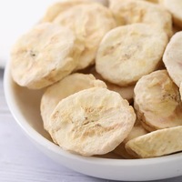 Gefreeze-droogde bananenplakjes, knapperige fruitstukjes voor ingrediënten/bakkerijen/snacks, groothandel, blokjes, 0 toegevoegde suiker, 0 vet