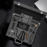 Coffret Cadeau Café Portable Sifei de Luxe en Verre 8 Pièces avec Moulin Écologique 600ml Kit de Voyage pour Café Infusé à la Main