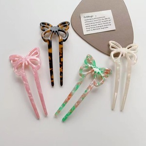 Fermaglio per Capelli Stile Antico <span class=keywords><strong>2026</strong></span> con Fiore e Fiocco, Accessorio per Acconciature in Acetato - Product Image 2