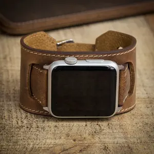 Magnetic Loop Leather Watch Band For Watch Strong Magnetic Leather Strap For iWatch Band 38/40/42/44mm MCR-0030