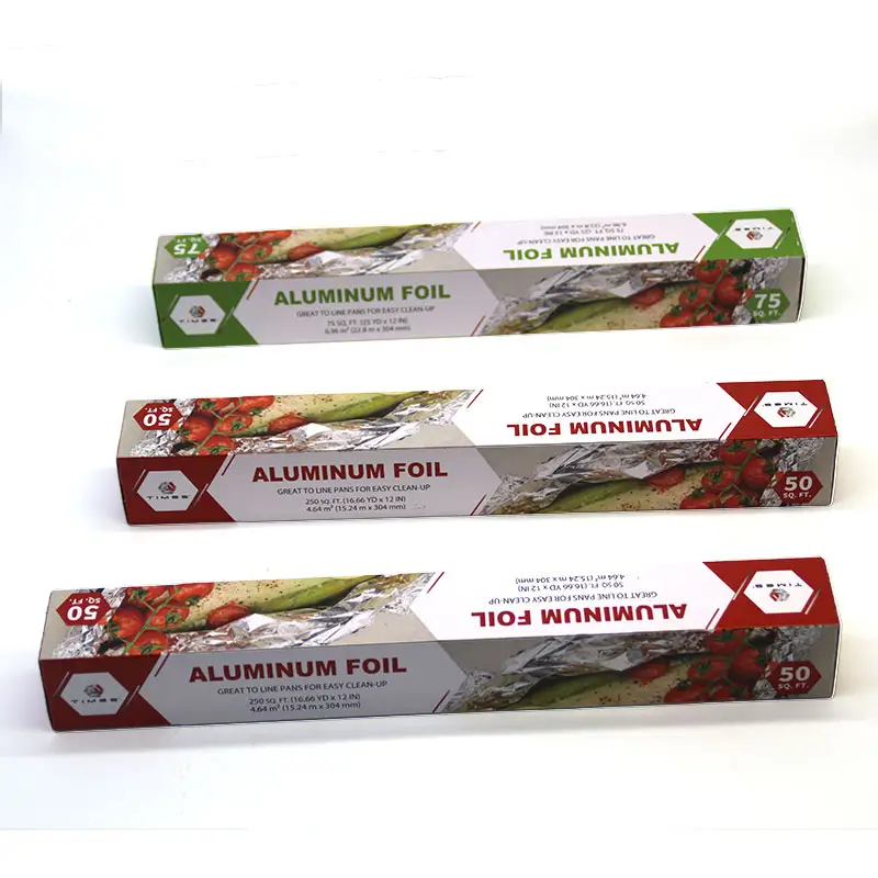 Household 8011 Food Grade Household Aluminium Food Packaging Tin Foil Aluminum Paper Foil Roll