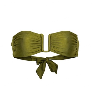 Bikini Personalizado OEM para Mujer, Traje de Baño de Satén, Conjunto de Bikini Bandeau, Traje de Baño Triangular 2024 - Product Image 5