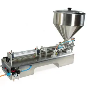 Semi-automatic dishwashing/cream/chocolate/thick paste piston filling machine for 50ml to 500ml