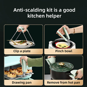 Hot Plate Gripper Anti-Slip Anti-Scalding Bowl and Dish Holder Clip for Bowls Plates Trays <b>Microwaves</b> Ovens(3PCS) - Product Image 3