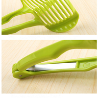 Pince anti-brûlure circulaire et trancheuse de fruits et légumes en plastique pince à couper le citron pour tomates citrons oeufs Fruits