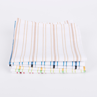 Essuie-tout de cuisine en coton rayé multicolore, absorbant, réutilisable, sans peluches, pour le nettoyage, le séchage de la vaisselle et l'usage domestique