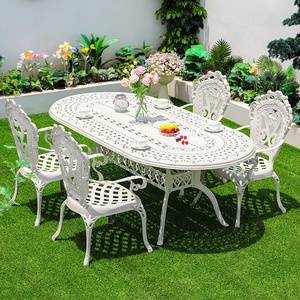 Meubles <span class=keywords><strong>de</strong></span> patio en aluminium, <span class=keywords><strong>table</strong></span> en métal d'extérieur, ensemble <span class=keywords><strong>de</strong></span> meubles KD pour <span class=keywords><strong>jardin</strong></span>, chaise <span class=keywords><strong>de</strong></span> salle à manger d'extérieur, <span class=keywords><strong>table</strong></span> <span class=keywords><strong>de</strong></span> balcon - Product Image 1