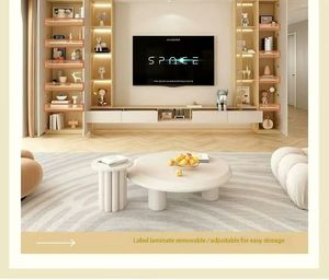 Durable <strong>TV</strong> Stand Pet-Friendly with Hair-Resistant Coating &amp; Washable <strong>Trays</strong> Modern Style Living Room Furniture - Product Image 2