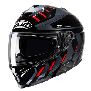 Casco Integrale Hjc I71 Grigio Nero Rosso S in Policarbonato per Moto - Product Image 1