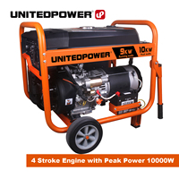 Haushalt Tragbares Haus einphasig 3kw 6kva 15kva 12kw 10kw Benzinmotor elektrischer Strom Benzin generator 10000w