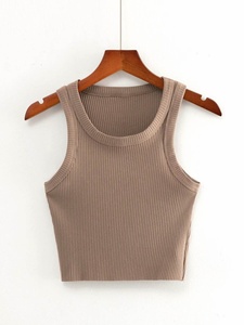 Haut court <span class=keywords><strong>gilet</strong></span> mince mode femmes été débardeur tricot respirant femmes <span class=keywords><strong>gilet</strong></span> personnalisé de haute qualité 100% <span class=keywords><strong>coton</strong></span> impression - Product Image 6