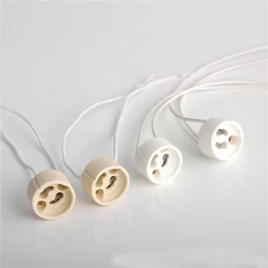 Gốm GU10/<span class=keywords><strong>G4</strong></span> Halogen giữ đèn với dây và vít cơ sở ổ cắm <span class=keywords><strong>Adapter</strong></span> & đèn cơ sở - Product Image 4