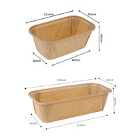 Mini moules à pain en papier pour la cuisson Moule à gâteau de cuisson anti-graisse Four sans danger pour le congélateur Papier kraft Rectangle Gâteau Mini casserole Cuisson du pain
