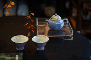 <span class=keywords><strong>Set</strong></span> da Tè in Porcellana Ottagonale 'Whispering Blossom' - Blu Cielo Dipinto a Mano, Tradizionale Cinese, Resistente al Calore ed Ecologico - Product Image 3