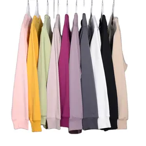 Men's Crew Neck Pullover Sweatshirt High Quality OEM 100% Cotton Windproof Fleece Lined 100% Polyester 420Gsm DIY Printed