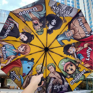 Al Aire Libre Zoro Nami <span class=keywords><strong>Chopper</strong></span> 10 caracteres protector solar Anime paraguas a prueba de viento impermeable plegable Anime Luffy paraguas - Product Image 2