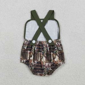 Mono de burbujas para bebé niña RTS Boutique, camuflaje de caza, 95% algodón, elastano, estampado, ropa casual para recién nacido, tela de estambre - Product Image 4