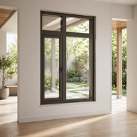 Fenêtres en aluminium série 80 à verre Low-E à haute efficacité énergétique, isolation thermique horizontale, insonorisation pour extérieur