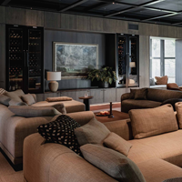 Ensemble moderne de luxe en cuir à deux places Tables d'appoint pouf Lobby d'hôtel 5 étoiles Chambre à coucher de qualité commerciale Salle à manger École Appartement