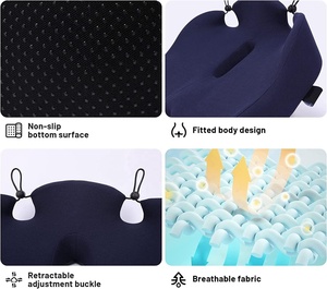 Đệm ghế xe & Thắt lưng gối | Ghế đệm Pad | làm mát cao cấp bộ nhớ bọt Ghế đệm cho xương đuôi đau lưng cứu trợ - Product Image 3