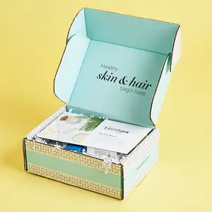 Kotak karton kemasan kertas Kraft polos kotak pengiriman untuk Baju