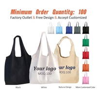 Sac fourre-tout en toile de coton biologique recyclé, réutilisable, écologique, personnalisé avec logo, grande taille, en vrac, pour courses