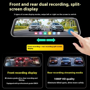 SD n6pro ADAS BSD 2K gương xe Dash Cam phía trước và phía sau 2K WIFI Xe DVR máy ảnh hộp đen Dashcam - Product Image 5
