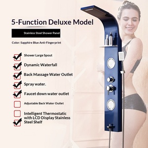 Moderno Conjunto <span class=keywords><strong>de</strong></span> <span class=keywords><strong>Ducha</strong></span> Termostática Cromado con Cabezal <span class=keywords><strong>de</strong></span> <span class=keywords><strong>Ducha</strong></span> <span class=keywords><strong>de</strong></span> Lluvia Montado en la Pared para Baño - Product Image 5