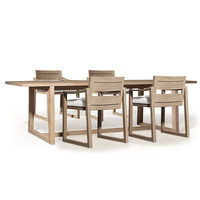 Ensemble de meubles d'extérieur en teck écologique de luxe moderne pour hôtels et villas - Table et chaise