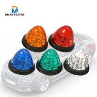 Vente en gros DEBA Amber 3 pouces 16 LED Feu de gabarit latéral type 'Bullet' et 'Watermelon' avec cadre chromé 12V/24V 3000 Lumen pour camion