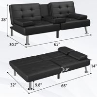 Fauteuil en Cuir Multifonctionnel au Design Moderne, Canapé-Lit Pliant, Canapé Rembourré Gonflable en Gros pour Chambre et Salon