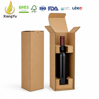 Boîte d'expédition pour bouteille de vin individuelle Xiangyu en carton ondulé avec inserts de protection pour les vignerons et le commerce électronique
