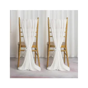 Новый дизайн, модная молочная марля, Свадебный Банкетный стул, украшение для вечеринки, тюль, молочная пряжа, романтический чехол для кресла