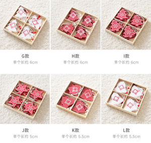 新しい到着クリスマスDIYアクセサリー工芸品クリエイティブ木製クリスマス飾りセット - Product Image 4