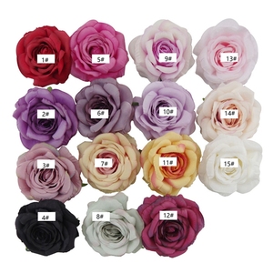 LUYI - Venta al por Mayor de Cabezas de Flores Grandes <span class=keywords><strong>para</strong></span> Decoración de Bodas, Cabeza de Rosa Artificial de Seda Roja, Rosa y Blanca <span class=keywords><strong>para</strong></span> Decoración de Paredes de Boda - Product Image 4