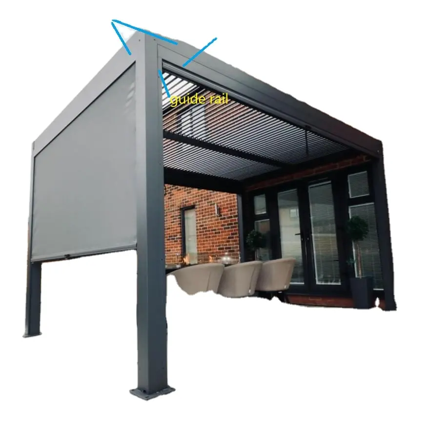 TOMA, persianas enrollables motorizadas inteligentes a prueba de viento, pantallas de solución, cortina resistente al viento, parasol personalizado