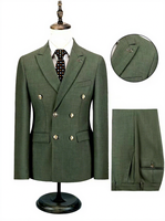 Blazer Formal Kustom Kualitas Tinggi Setelan Jas 2 Potong Pria Jas Pernikahan Profesional Pria Ukuran Plus