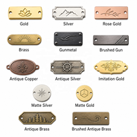 Plaque d'identification personnalisée en laiton pur pour animaux de compagnie, gravée au laser, avec logo irrégulier, pour collier et laisse de chien ou de chat