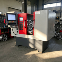 Tour horizontal à un seul brocheur, machine de découpe diamantée, outil de découpe CNC pour jantes en alliage, servomoteur haute précision