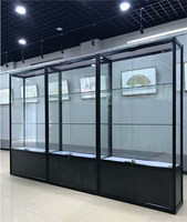 Vitrine en verre durable, stand d'exposition personnalisé, comptoir de magasin de proximité en gros, présentoir de vente au détail avec éclairage LED et base
