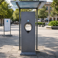 Distributeur d'eau froide en acier inoxydable avec réfrigération par compresseur, fontaine à eau sur pied pour usage public