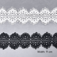 18.5cm bricolage Soluble dans l'eau broderie dentelle lait soie dentelle creuse pour fenêtre décoration accessoires chaussure chapeau vêtements garniture