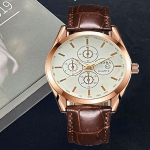 Montre mécanique pour homme, bracelet en cuir véritable, chronographe, indicateur 24 heures, boucle en acier inoxydable - Product Image 4